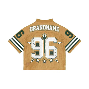 Camiseta deportiva retro de béisbol con malla, cuello en V clásico a rayas, de alta calidad, que absorbe la humedad, con letras frontales - Product Image 4