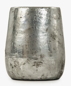 Florero de Metal con acabado plateado brillante para centro de mesa, colgante de jarrón Metal, maceta de acento de pared contemporánea - Product Image 4