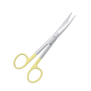 Ciseaux chirurgicaux de qualité supérieure à bord arrondi TC demi-or, ciseaux de pansement opératoire en acier inoxydable pour couper les points de suture - Product Image 1