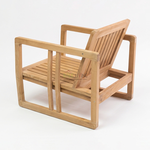 Minimalist Wood <b>Outdoor</b> Felcia Single Seat Garden <b>Sofa</b> Durable Design for Patio Use - Product Image 3