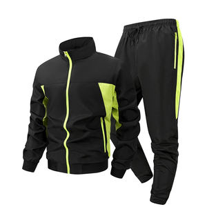 Chaqueta Deportiva con Diseño Superior y Logotipo para Hombre, Chándal Negro para Mujer con Chaqueta con Cierre - Product Image 1