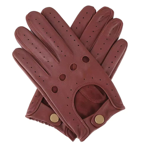 Perforated Leather Unisex Breathable Car Driving Gloves Non-Slip Touchscreen Compatible Outdoor Premium Leather Custom Logo - Product Image 1