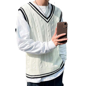 Gilet en tricot tendance pour homme, léger, sans manches, style décontracté, streetwear, vente en gros de vêtements - Product Image 1