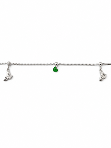 Chaîne de cheville en argent sterling 925, chaîne torsadée, chaîne de cheville en corde d'argent, chaîne de cheville minimaliste, bracelet de cheville délicat pour femme - Product Image 3