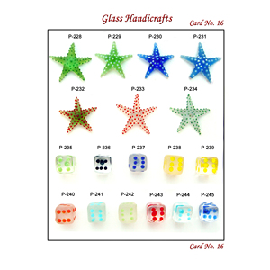Nouveau Pendentif en Verre Étoile Multicolore Fait Main, Composant de Bijoux Boucles d'Oreilles, Artisanat Décoratif Festif de Noël, Prix de Gros - Product Image 1