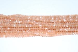 Cuentas Rondelle facetadas de piedra lunar de melocotón de calidad superior, fabricación de joyas, piedra lunar de melocotón - Product Image 3