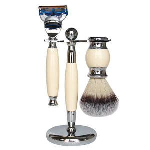 Lansky Luxury Private Label Mens Grooming Kits Facial Shaving <b>Brush</b> and Safety razor Stand Set - Product Image 3