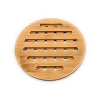 Sous-plats en bois naturel, design ajouré complexe, résistants à la chaleur, pour ustensiles de cuisine chauds, décoration de table à manger