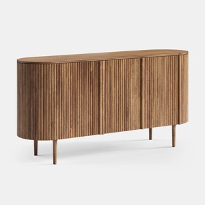 Contemporary Solid Teak Wood Sideboard <b>Cabinet</b> Storage Console for Living Room Dining Room Hotel Apartment Furniture Supplier - Product Image 5