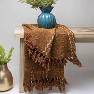 Nueva colección, venta al por mayor, manta decorativa de algodón hecha a mano, manta de algodón para sofá, ropa de cama - Product Image 5