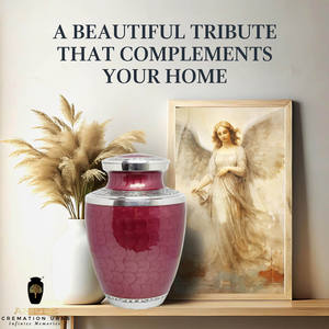 Urne funéraire en laiton rouge pour adulte - Gravure personnalisée - Style européen/américain - 220 pouces cubes - Urne commémorative écologique et durable - AMBLE - Product Image 4