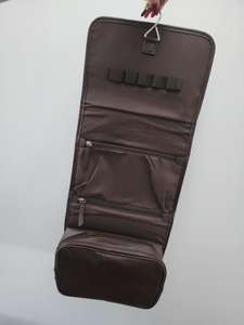 Genuine Leather Zipper for Bag Unisex Dopp <b>Kit</b> Luxury <b>Shaving</b> Wash Bag Travel Cosmetic Pouch Factory Custom Price TYG-0223 - Product Image 2