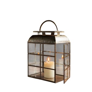 <b>Set</b> Of 2 Vintage Moroccan Style Metal Hanging <b>Lanterns</b> Decorative Indoor Outdoor Tabletop Centerpiece For Home Garden Decoration - Product Image 3