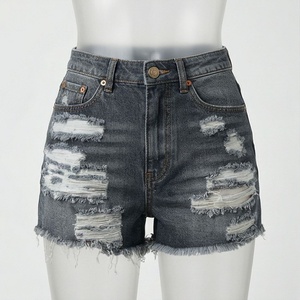 Shorts en jean tendance pour femmes, taille basse, coupe slim, grandes tailles, couleur personnalisable, style décontracté streetwear pour femmes - Product Image 1
