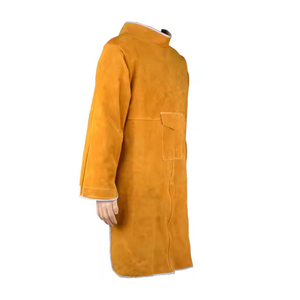 Abrigo Largo de Cuero Vacuno Impermeable y Resistente al Fuego, Traje de Protección, Delantal de Soldadura de Alta Resistencia y Protección - Product Image 2