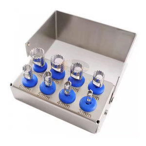 Kit professionnel de trepans pour implants dentaires, 8 pièces, pour l'extraction osseuse chirurgicale, en acier inoxydable, ensemble d'instruments manuels - Product Image 1