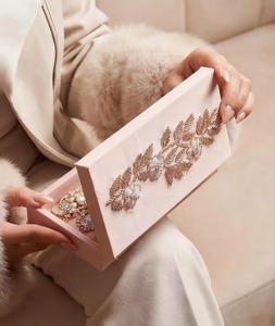 กล่องใส่เครื่องประดับตกแต่งบ้านสไตล์โมเดิร์น ทำมือ ดีไซน์รักษ์โลก รูปทรงสี่เหลี่ยมผืนผ้า ปักลายด้วยลูกปัดฝ้าย  ปรับแต่งขนาดและโลโก้ได้ตามต้องการ - Product Image 6