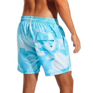 OEM Design <b>Men</b> Swim <b>Trunks</b> Breathable Elastic Waist Pockets 100% Polyester Water Resistance Board Shorts New Arrival - Product Image 4