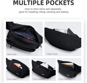 Wholesale Large Capacity Belt Bag Unisex Fashion Crossbody Waist Bag <b>Adjustable</b> <b>Strap</b> Leather Chest Bag for Casual Traveling - Product Image 6