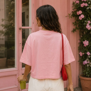 T-shirt personnalisé pour femme, coupe ample, 100% coton, jersey simple, évacuation de l'humidité, t-shirt d'été - Product Image 5