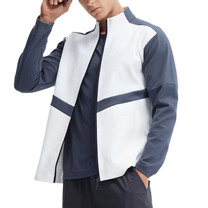 Veste bomber personnalisée légère et décontractée pour homme, en polyester, pour le printemps et l'automne, avec poches zippées fines, coupe-vent - Product Image 1