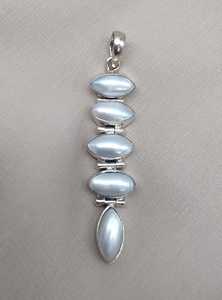 Pendentif en perles en argent Sterling 925, bijoux classiques élégants, cadeau pour femmes, collier fait à la main, accessoires de mode - Product Image 3