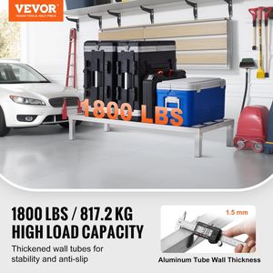 Scaffalatura Commerciale in Alluminio Interamente Saldata 48 X 20, Scaffale a 8 Ripiani per Alimenti, Capacità 1800 Libbre, Scaffalature Utilitarie - Product Image 2