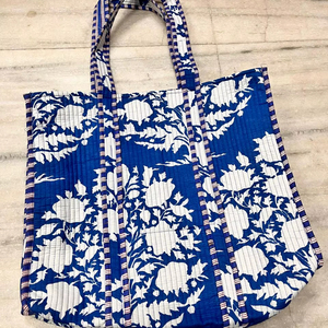 Cotton Tote <b>Bag</b> Large Quilted Cotton Tote <b>Bag</b> Striped Customizable Logo Ladies Supermarket Shopping <b>Long</b> Handle Box Packaging - Product Image 1