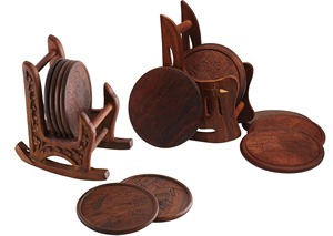 Handmade bulk Wooden coasters for Unique Design Handicrafts At Affordable Price couch <b>cup</b> holder for tea and coffee - Product Image 6