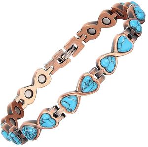 Pulsera de Latón Sólido con Doble Hilera de Imanes Potentes, Grabado Láser, Tema de Amor, Ecológica y Pulida - Product Image 2