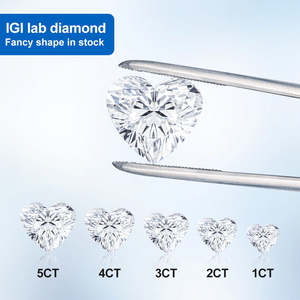 D'vins Jewels - Diamante Cultivado en Laboratorio con Corte Corazón, Color D, Claridad VVS2, 1ct 1.5ct, para Fabricación de Joyas, Venta al Por Mayor - Product Image 4