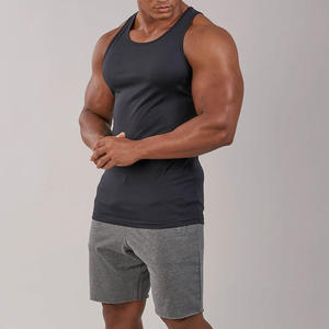 เสื้อกล้ามออกกำลังกายผู้ชายสีพื้นโลโก้แบบกำหนดเอง ระบายอากาศได้ดี ไซส์อเมริกา ผ้าริบ ยืดหยุ่นได้ ไซส์ใหญ่พิเศษ เสื้อกล้ามโชว์กล้ามเนื้อ ผ้าถัก แห้งเร็ว - Product Image 4