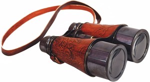 Victorian Brass Marine Binoculars with Leather Case Antique Nautical Telescope Vintage Maritime <b>Optical</b> <b>Instrument</b> Wholesale - Product Image 2