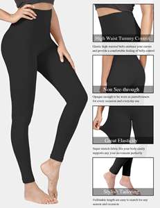 Leggings de yoga pour femmes en spandex et polyester, design personnalisé, style unique, taille élastique mi-haute - Product Image 3