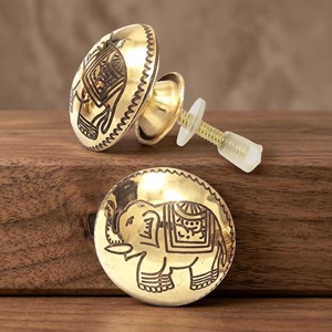 Brass Elephant Knob Round Cabinet Handle Modern Eco-Friendly Easy Installation Home Office Furniture Drawer <b>Pull</b> - Product Image 1
