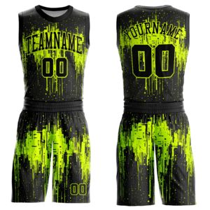 Conjunto de Camiseta de Voleibol sin Mangas con Estampado por Transferencia de Calor Personalizado, Degradado Negro y Dorado, Poliéster que Absorbe la Humedad, Cintura Elástica, Secado Rápido - Product Image 6