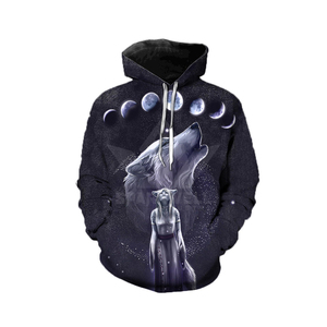 Sweat à capuche ample et tendance en polyester 100 % à séchage rapide, imprimé numériquement avec des personnages animaux 3D, vente en gros - Product Image 2