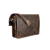 Tas Selempang Kulit Mewah Bergaris Vintage Custom MM GLOBAL, Tahan Lama, Berkualitas Tinggi, Cocok untuk Laptop, Penggunaan Profesional di Kantor, Dilengkapi Rantai dan Kancing