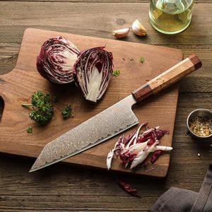 Couteau de chasse artisanal en acier damas cuivré, motif personnalisé, lame fixe, couteau de survie pour le camping en plein air avec manche en bois - Product Image 3