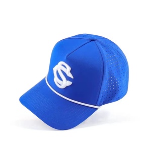Vietnam Factory OEM Premium Breathable Golf <b>Hat</b> Laser Perforated Custom 3D Puff Logo Rope Cap High Quality Performance Snapback - Product Image 3