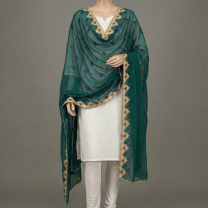 Voile Hijab en Chiffon Brodé Floral de Luxe avec Strass 2026 – Léger, Respirant, Écharpe Musulmane d'Été – Prix Usine - Product Image 6