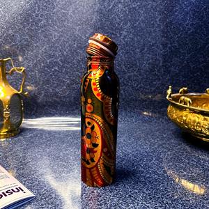 Botella de Agua de Cobre Puro, Bebedero Ayurvédico para la Salud, para el Hogar, la Cocina y la Hidratación Diaria, Botella de Cobre con Acabado Martillado, a Prueba de Fugas - Product Image 6