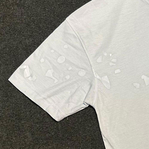 Camiseta de Hombre de Primera Calidad, Impresión Digital, 100% Algodón, Estilo Urbano, Azul con Puntos Blancos, Diseño Sólido, Manga Corta, Cuello Redondo - Product Image 3
