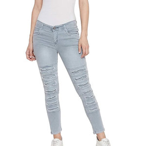 Pantalones vaqueros transpirables para mujer al por mayor con MOQ bajo, diseño personalizado, últimos modelos de pantalones vaqueros para mujer para venta en línea - Product Image 1