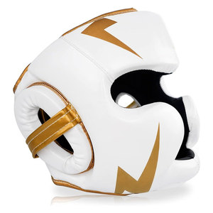 OEM Boxing <b>Head</b> Guard Leather Full Face Helmet Protector Professional <b>Training</b> Kickboxing MMA Muay Thai Headgear - Product Image 4