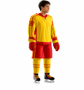 Uniforme de hockey sur glace personnalisé en polyester de haute qualité pour équipe, respirant, unisexe adulte, avec logo personnalisé OEM ODM, vente en gros - Product Image 1