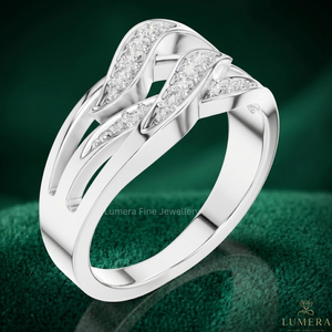แหวนเพชรเม็ดเล็กหลายแถวสุดหรู ได้รับการรับรองจาก IGI สำหรับผู้หญิง ทองคำ 9KT 10KT 14KT 18KT โรสโกลด์ สำหรับงานแต่งงานหรือวันครบรอบ - Product Image 3
