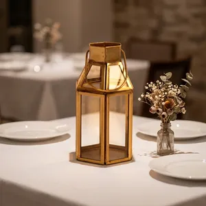Artisan Design Brass/Glass <b>Lantern</b> Candle Holder Home Decoration Durable Metal Wedding <b>Mini</b> Decorative <b>Lantern</b> - Product Image 1