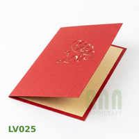 ANN HANDICRAFT LV025 Cartes de vœux personnalisées avec logo 3D écologiques pour la Saint-Valentin, l'anniversaire de l'amour - Papier imprimé numériquement