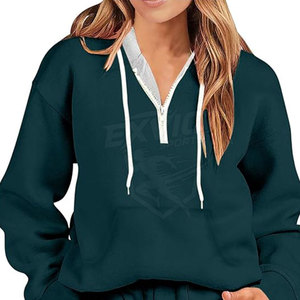 Private Label Breathable <b>Women</b> Hoodie & <b>Shorts</b> <b>Set</b> Custom Logo Design <b>Women</b> Hoodie & <b>Shorts</b> <b>Sets</b> - Product Image 4